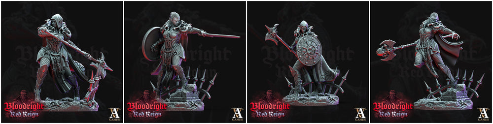 3D Printed Archvillain Games Bloodright Red Reign - Daughters of Lilith 28mm 32mm D&D (Online Only)