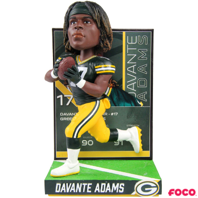 Davante Adams Green Bay Packers Ratings Card Bobblehead (ONLINE ORDER ONLY)