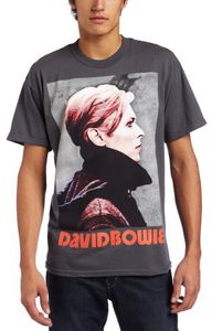 Bravado Men's David Bowie Low Portrait Men's T-Shirt, Gray, Medium [T-Shirt] (ONLINE ORDER ONLY)