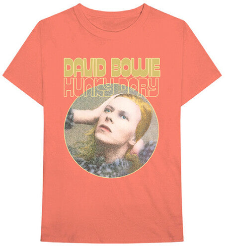 David Bowie - Hunky Dory Portrait Orange Unisex Short Sleeve T-shirtMedium [T-Shirt] (ONLINE ORDER ONLY)
