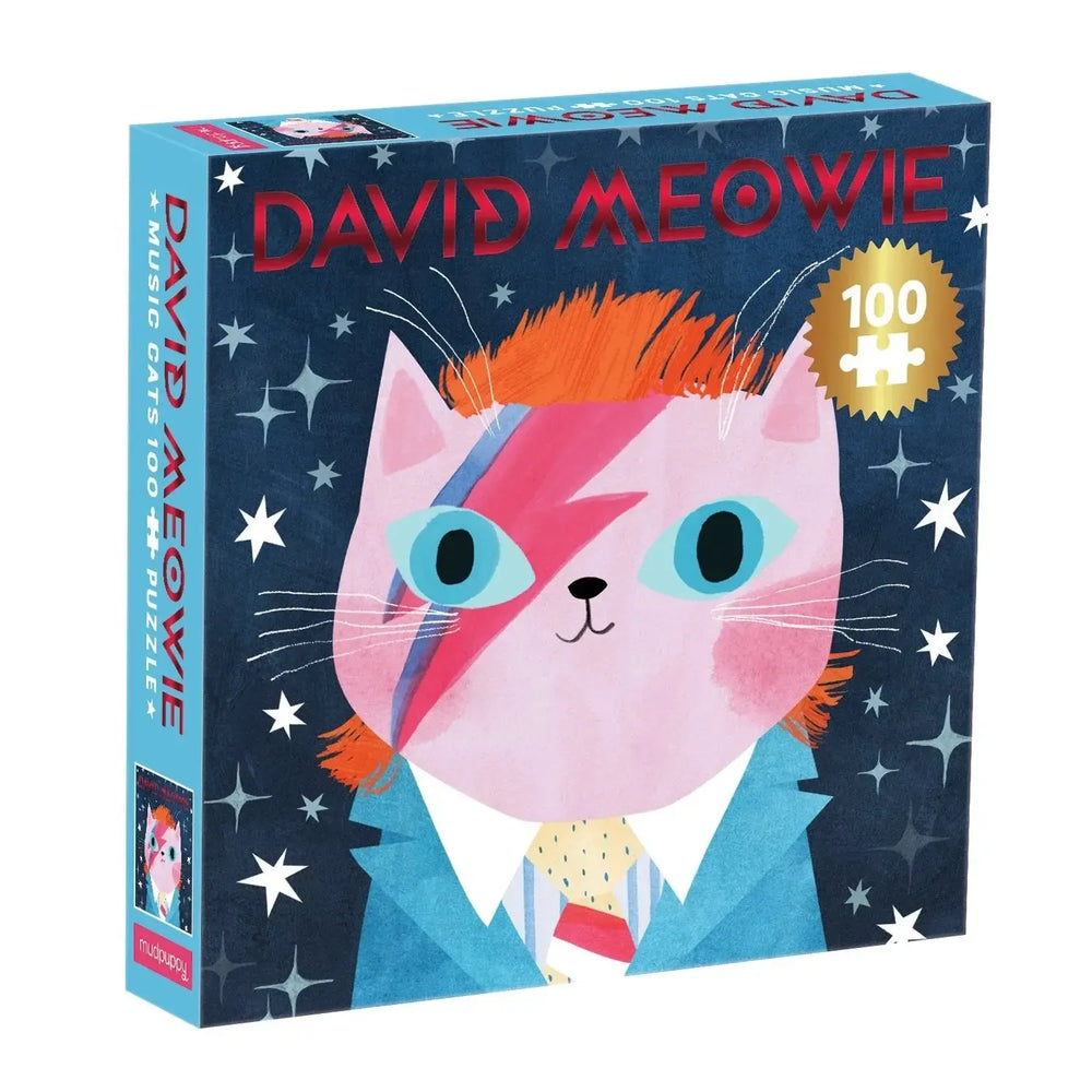 David Meowie Music Cats 100 Piece Jigsaw Puzzle Mudpuppy (ONLINE ORDER ONLY)