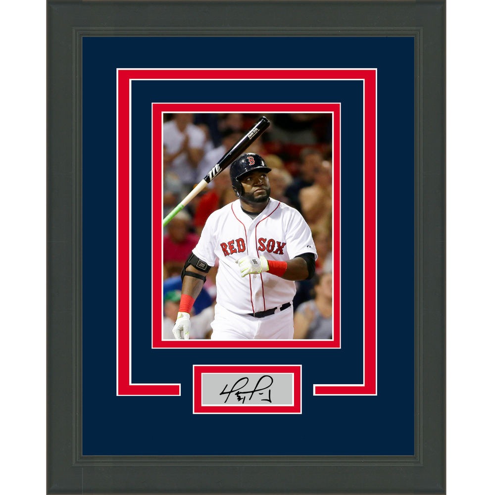 Framed David Ortiz Facsimile Laser Engraved Signature Auto Boston Red Sox 11x14 Baseball Photo (ONLINE ORDER ONLY)