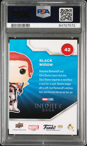2023 UPPER DECK FUNKO POP MARVEL  BLACK WIDOW PATINA #42  PSA 10 (Online Order Only)