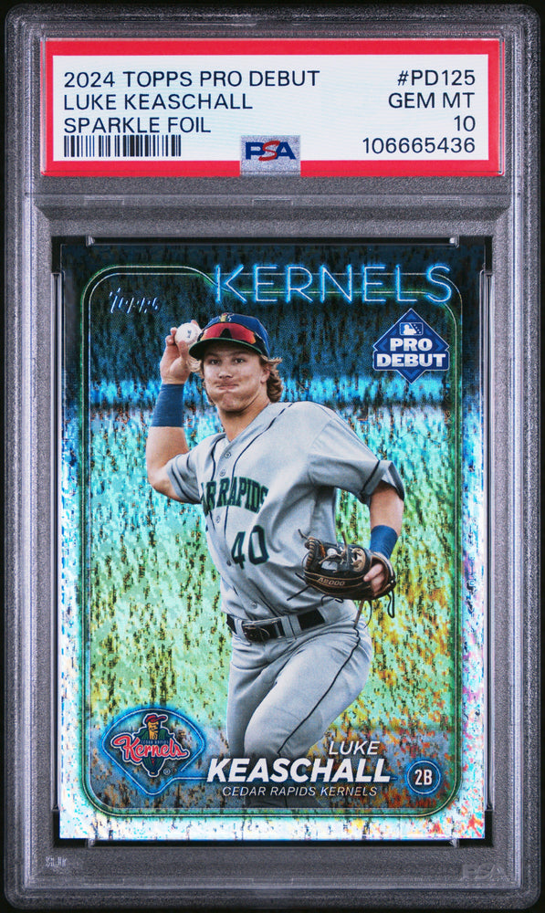Graded 2024 Topps Pro Debut Luke Keaschall #PD125 Sparkle Foil /175 Rookie RC Baseball Card PSA 10 Gem Mint (ONLINE ORDER ONLY)