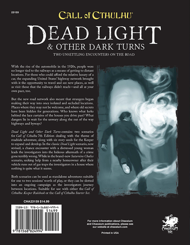 Call of Cthulhu: Dead Light and Other Dark Turns (ONLINE ORDER ONLY)