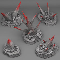 3D Printed Fantastic Plants and Rocks Deadly Shadow Rocks 28mm - 32mm D&D Wargaming (Online Only)