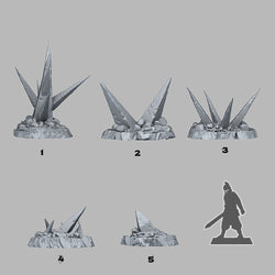 3D Printed Fantastic Plants and Rocks Deadly Shadow Rocks 28mm - 32mm D&D Wargaming (Online Only)