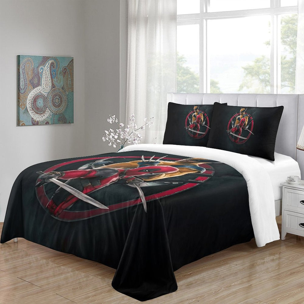 Deadpool And Wolverine Bedding Set Pattern Quilt Cover Without Filler (Online Order Only)