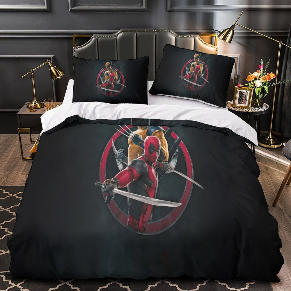 Deadpool And Wolverine Bedding Set Pattern Quilt Cover Without Filler (Online Order Only)