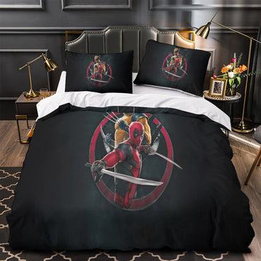 Deadpool And Wolverine Bedding Set Pattern Quilt Cover Without Filler (Online Order Only)