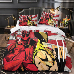 Deadpool And Wolverine Bedding Set Pattern Quilt Cover Without Filler (Online Order Only)