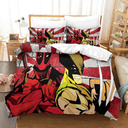Deadpool And Wolverine Bedding Set Pattern Quilt Cover Without Filler (Online Order Only)