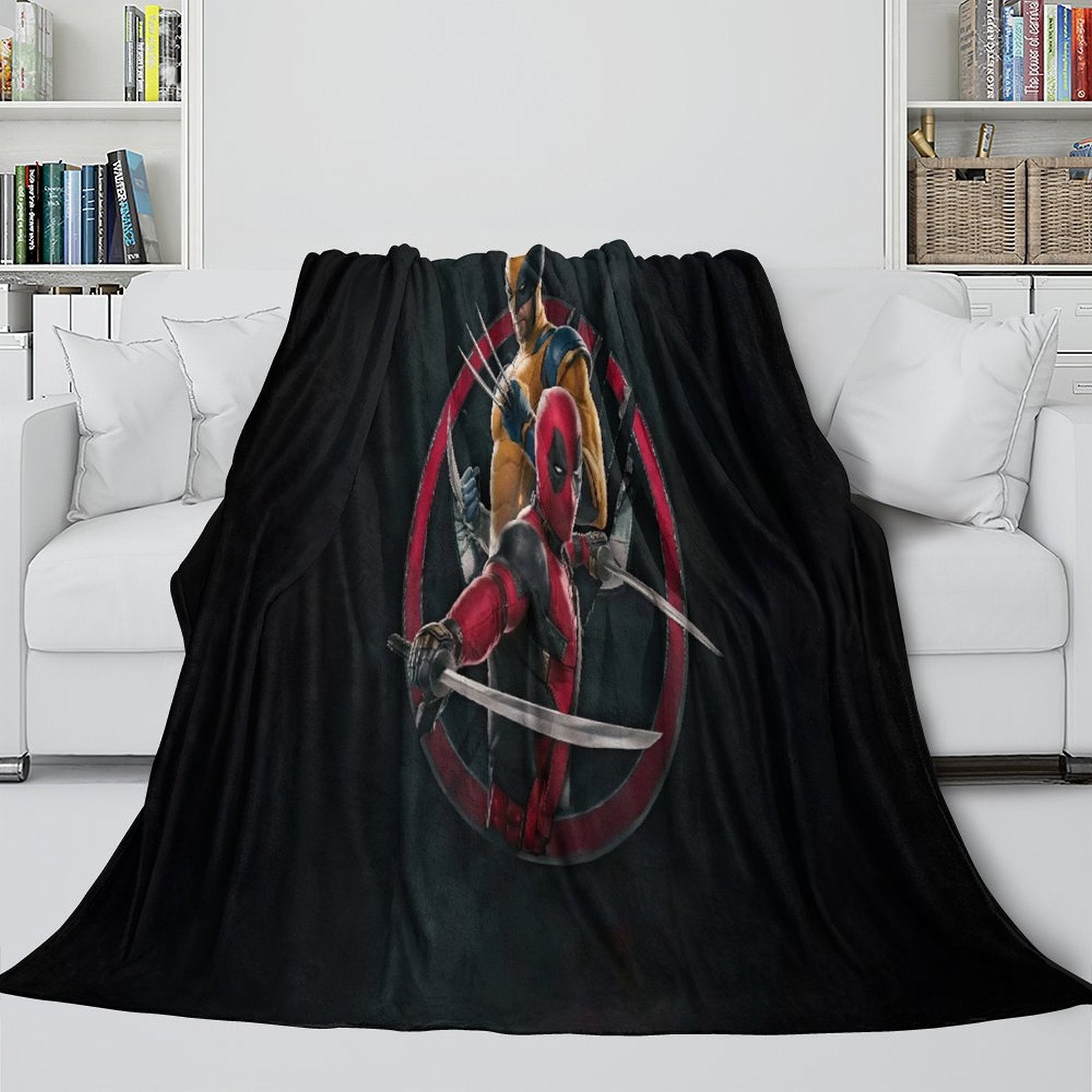 Deadpool And Wolverine Blanket Flannel Fleece Throw Room Decoration (Online Order Only)
