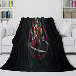 Deadpool And Wolverine Blanket Flannel Fleece Throw Room Decoration (Online Order Only)