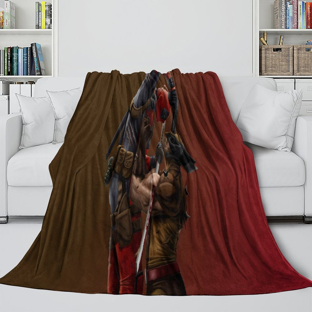 Deadpool And Wolverine Blanket Flannel Fleece Throw Room Decoration (Online Order Only)