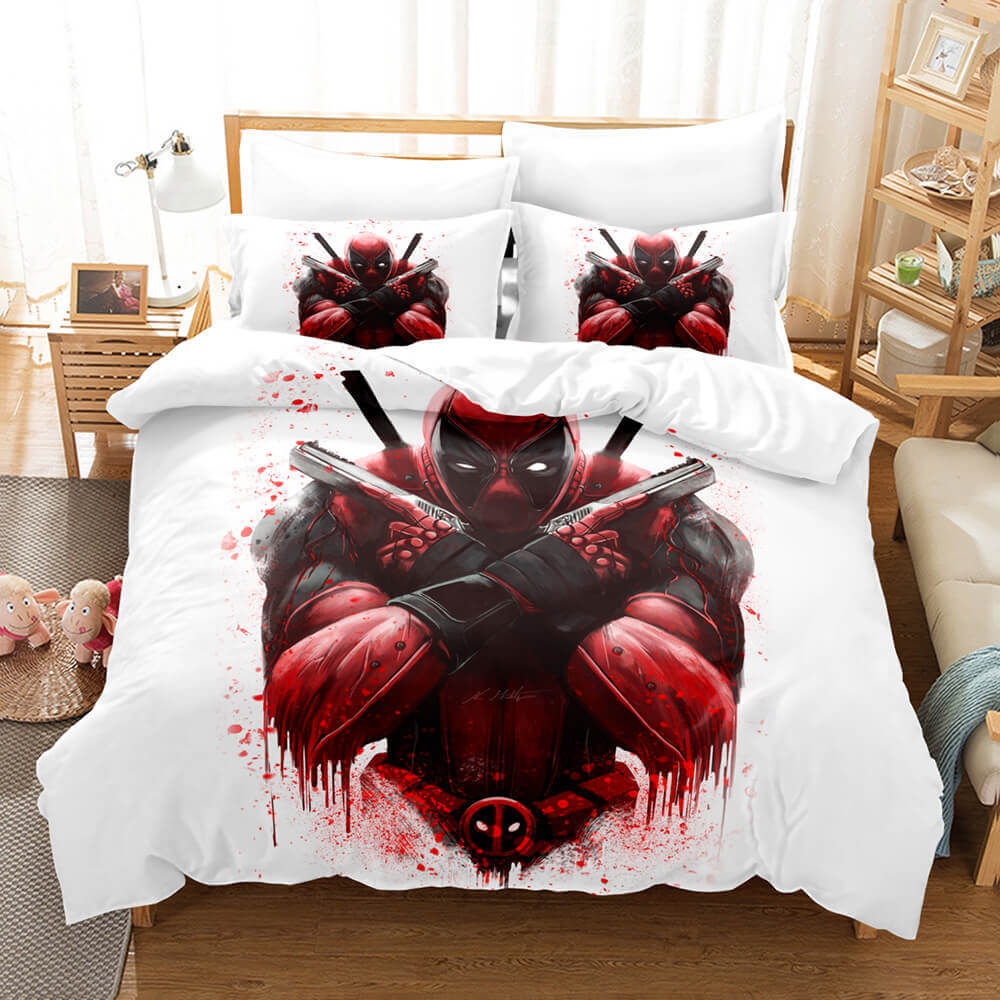 Deadpool Cosplay Bedding Set Quilt Cover Without Filler (Online Order Only)