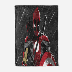 Deadpool Pattern Blanket Flannel Throw Room Decoration (Online Order Only)