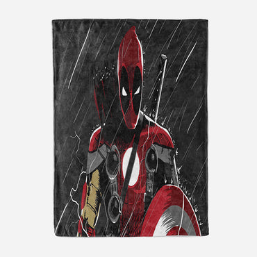 Deadpool Pattern Blanket Flannel Throw Room Decoration (Online Order Only)