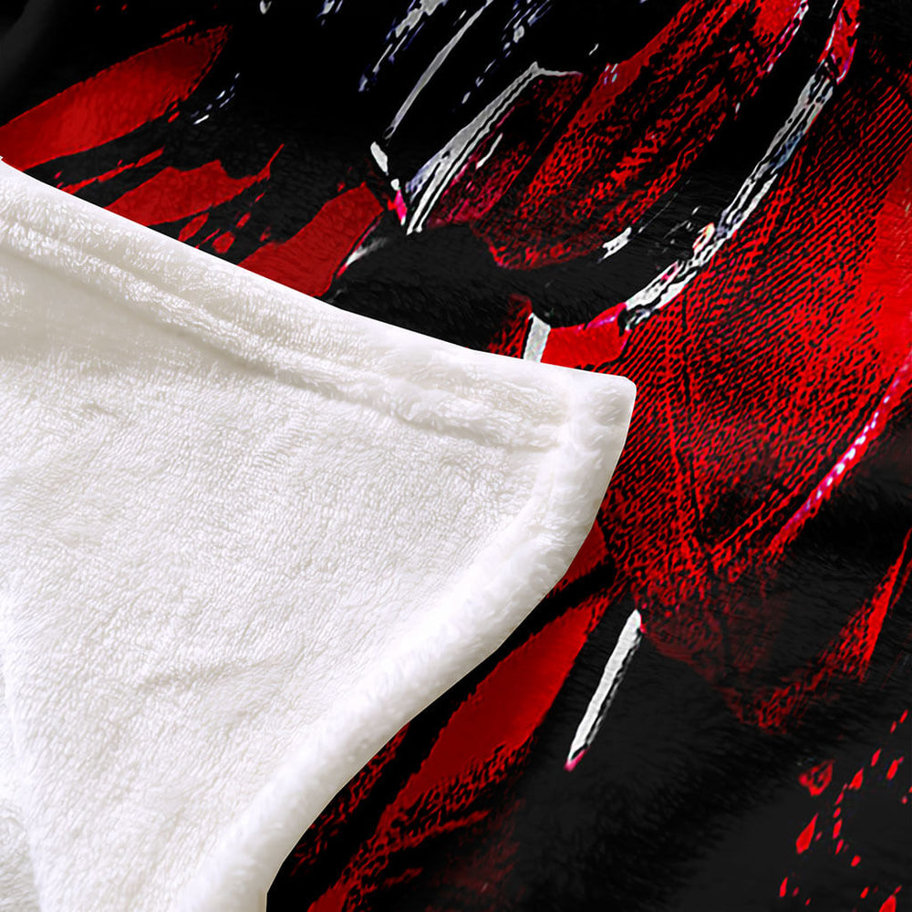 Deadpool Pattern Blanket Flannel Throw Room Decoration (Online Order Only)