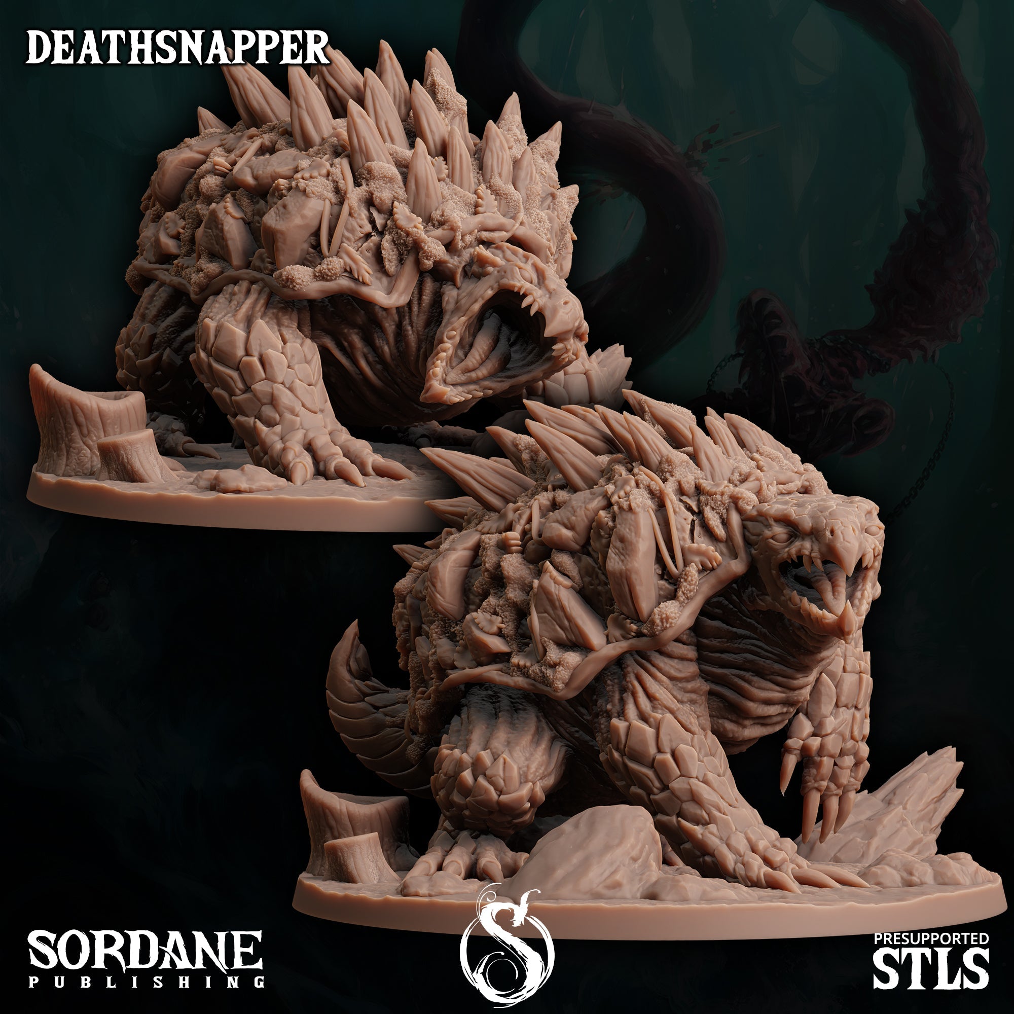 3D Printed Sordane Publishing Deathsnapper 28 32mm D&D (Online Only)