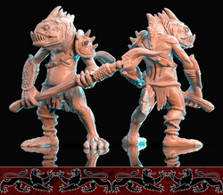 3D Printed Brayan Nafarrate Deep Sea Fish Men 28mm 32mm D&D (Online Only)