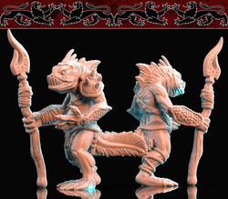 3D Printed Brayan Nafarrate Deep Sea Fish Men 28mm 32mm D&D (Online Only)