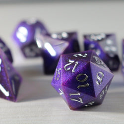 Deep Space Handmade Sharp Edge Resin DND Dice Set (ONLINE ORDER ONLY)