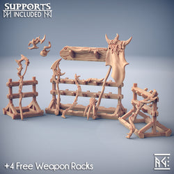 3D Printed Artisan Guild Deepwood Alfar Weapons Rack Deepwood Alfar Set 28mm 32mm (Online Only)