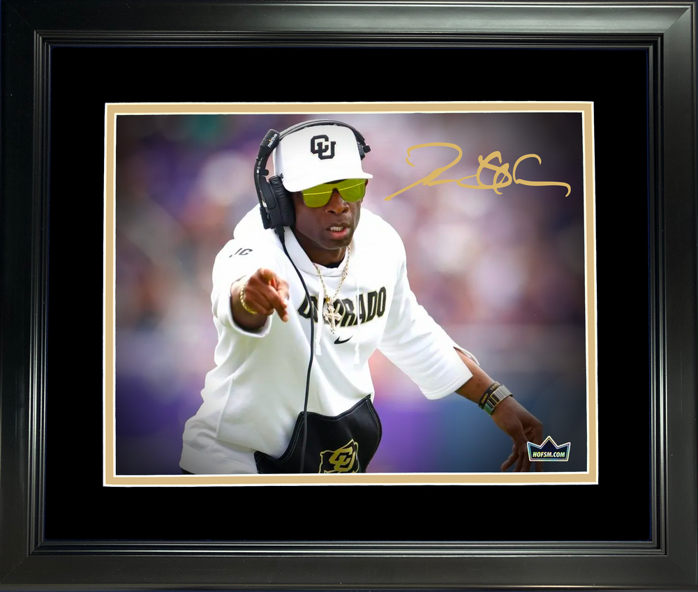Framed Deion Sanders Facsimile Laser Engraved Signature Auto Colorado Buffaloes 11"x14" College Football Photo HOFSM Holo (ONLINE ORDER ONLY)