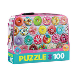 Delightful Donuts Lunch Bag & 100 Piece Jigsaw Puzzle Eurographics