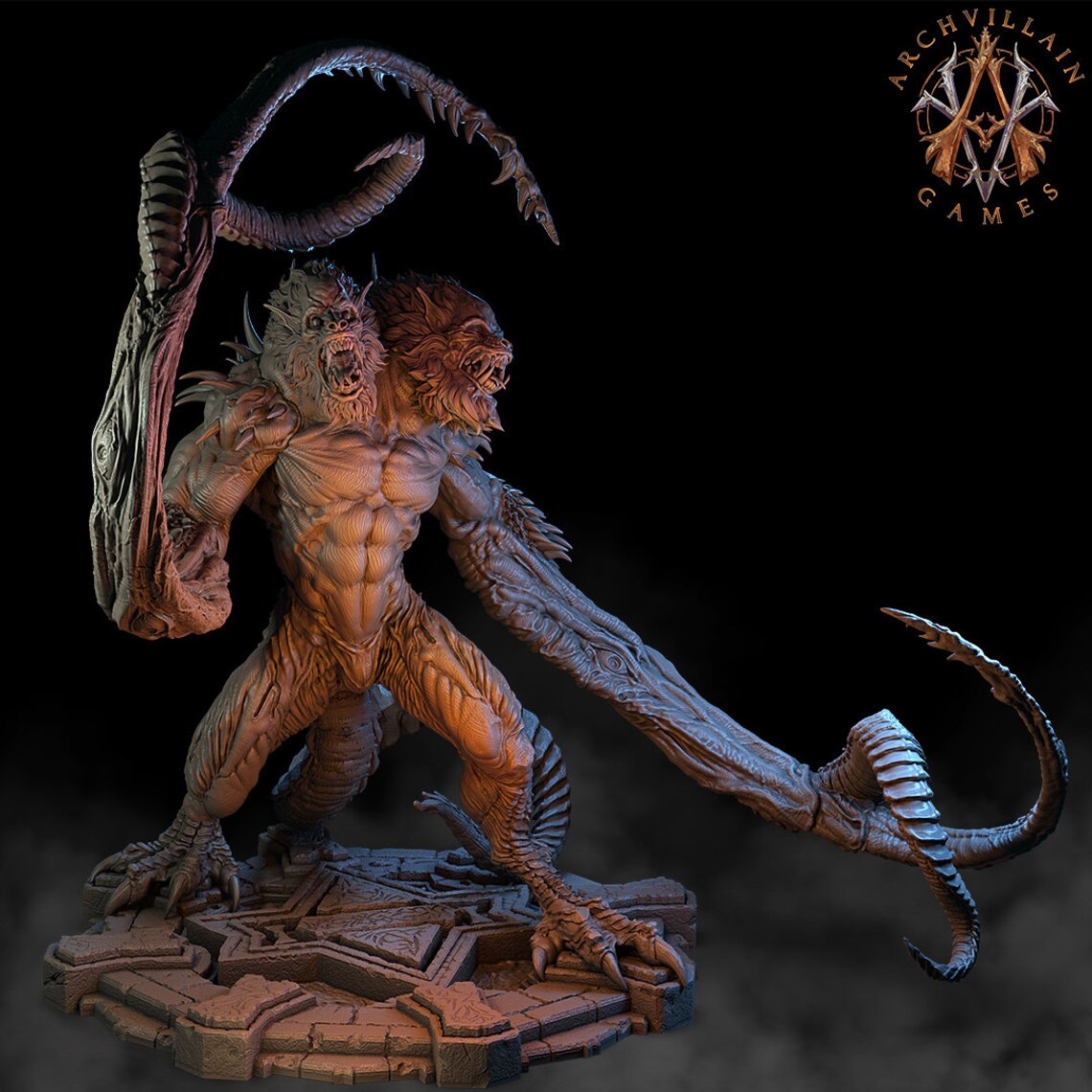 3D Printed Archvillain Games Demogorgon Legendary Magma Lords 28 32mm D&D (Online Only)