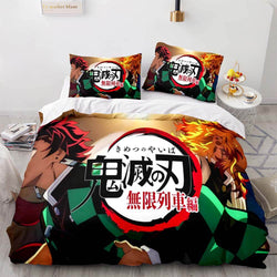 Demon Slayer Bedding Set Cosplay Quilt Cover Without Filler (Online Order Only)
