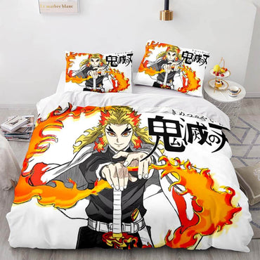 Demon Slayer Bedding Set Cosplay Quilt Cover Without Filler (Online Order Only)