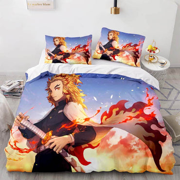 Demon Slayer Bedding Set Cosplay Quilt Cover Without Filler (Online Order Only)