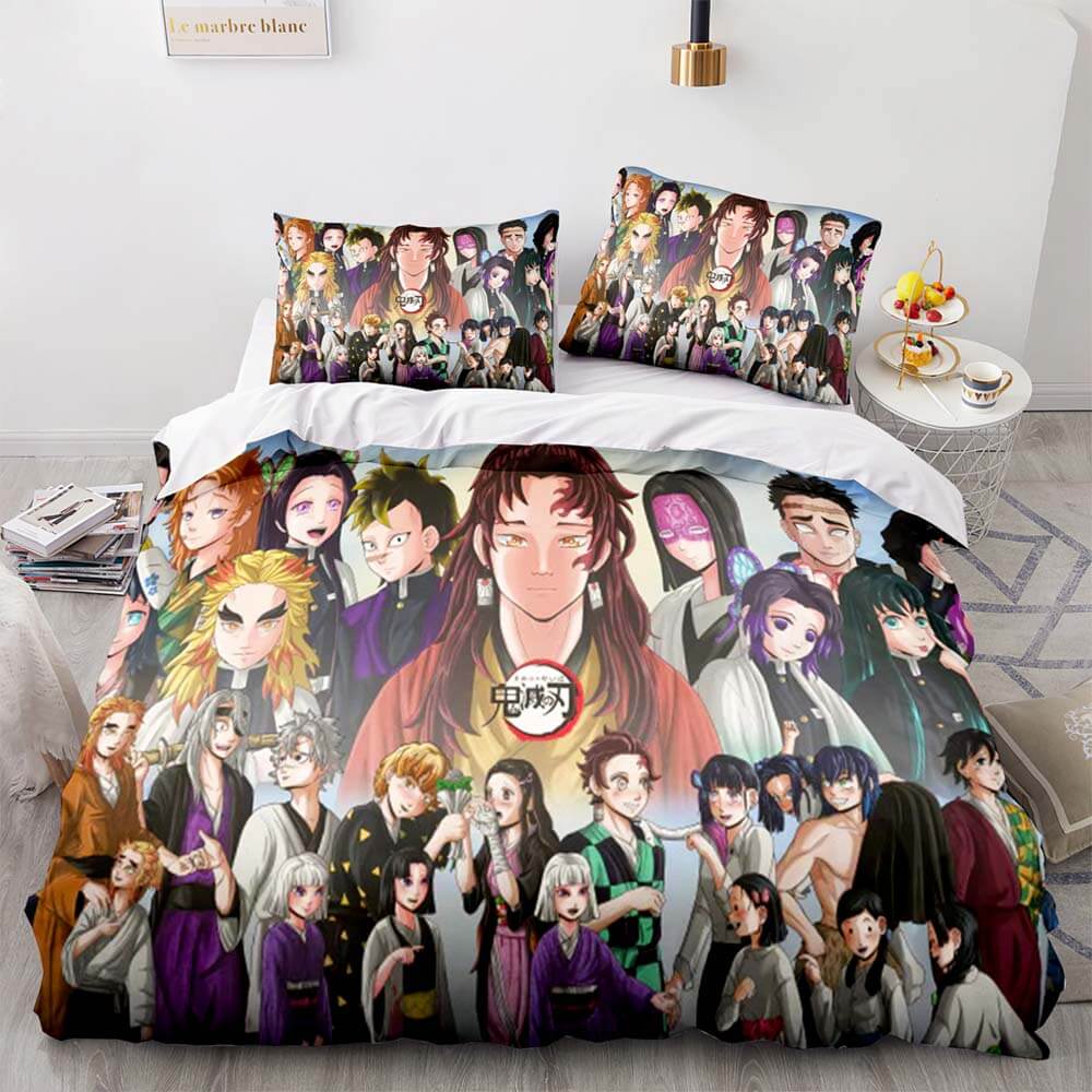 Demon Slayer Bedding Set Cosplay Quilt Cover Without Filler (Online Order Only)