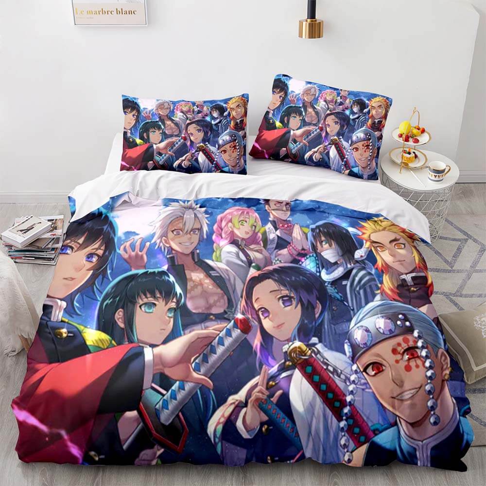 Demon Slayer Bedding Set Cosplay Quilt Cover Without Filler (Online Order Only)