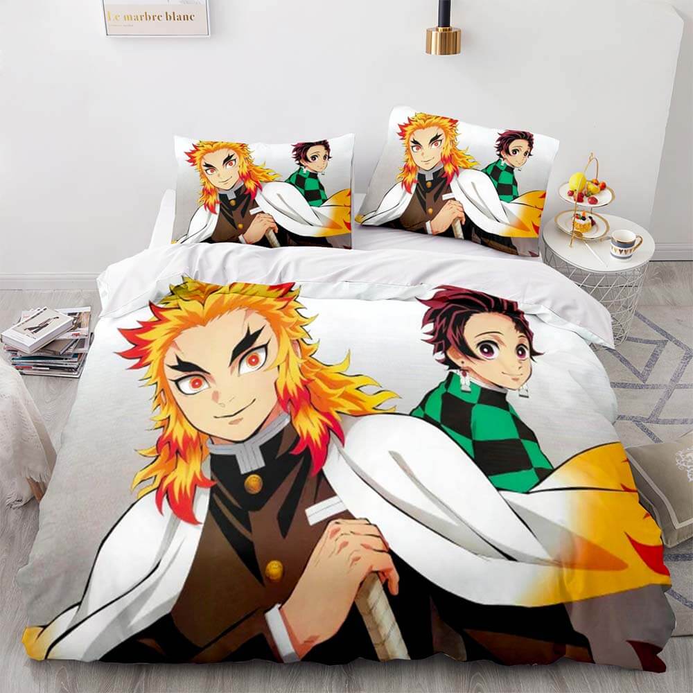 Demon Slayer Bedding Set Cosplay Quilt Cover Without Filler (Online Order Only)