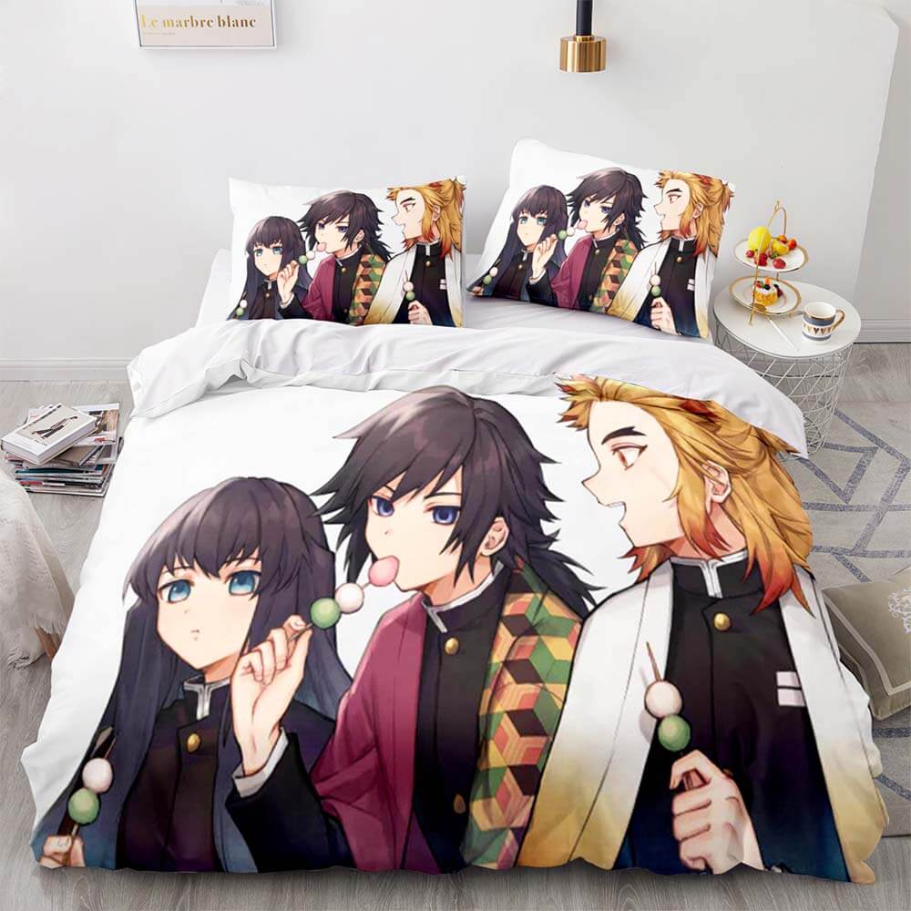 Demon Slayer Bedding Set Cosplay Quilt Cover Without Filler (Online Order Only)