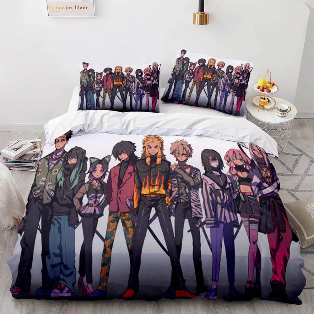 Demon Slayer Bedding Set Cosplay Quilt Cover Without Filler (Online Order Only)