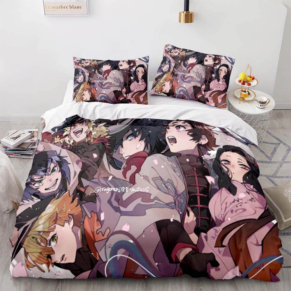 Demon Slayer Bedding Set Cosplay Quilt Cover Without Filler (Online Order Only)
