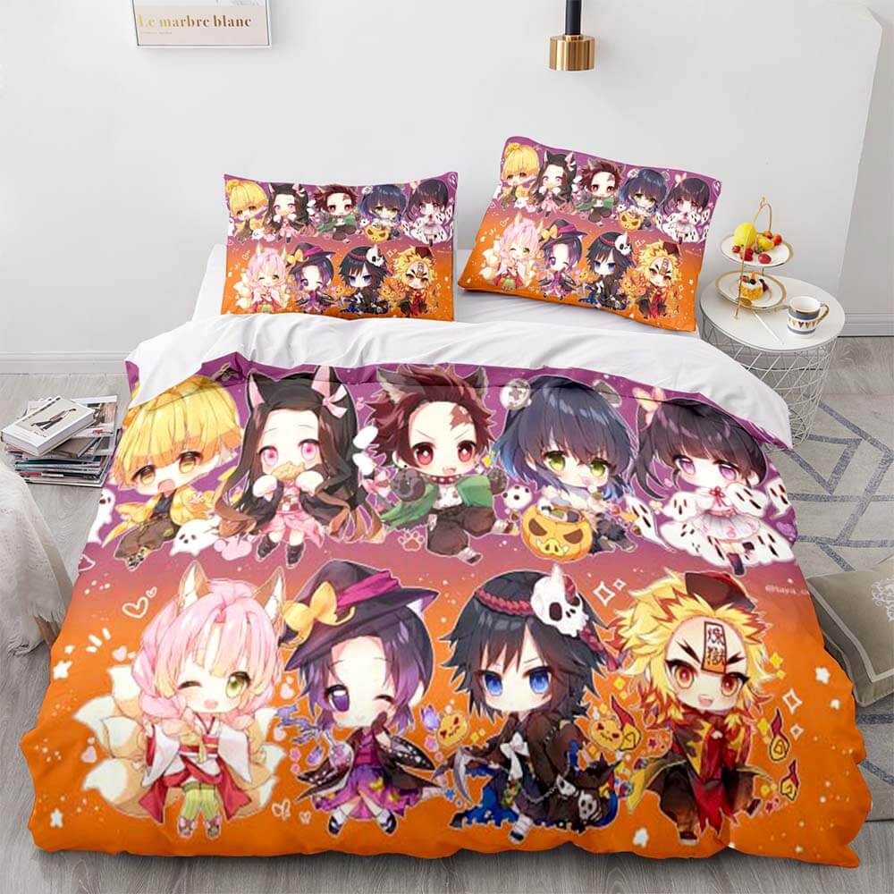 Demon Slayer Bedding Set Cosplay Quilt Cover Without Filler (Online Order Only)