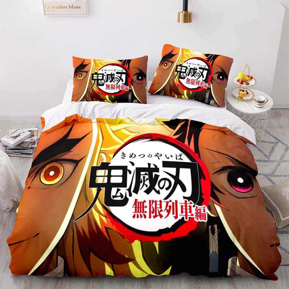 Demon Slayer Bedding Set Cosplay Quilt Cover Without Filler (Online Order Only)