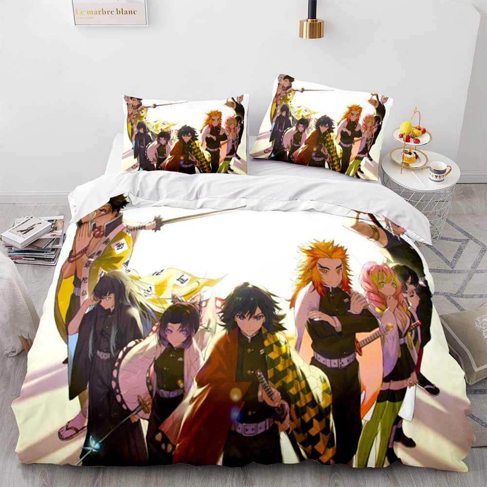 Demon Slayer Bedding Set Cosplay Quilt Cover Without Filler (Online Order Only)