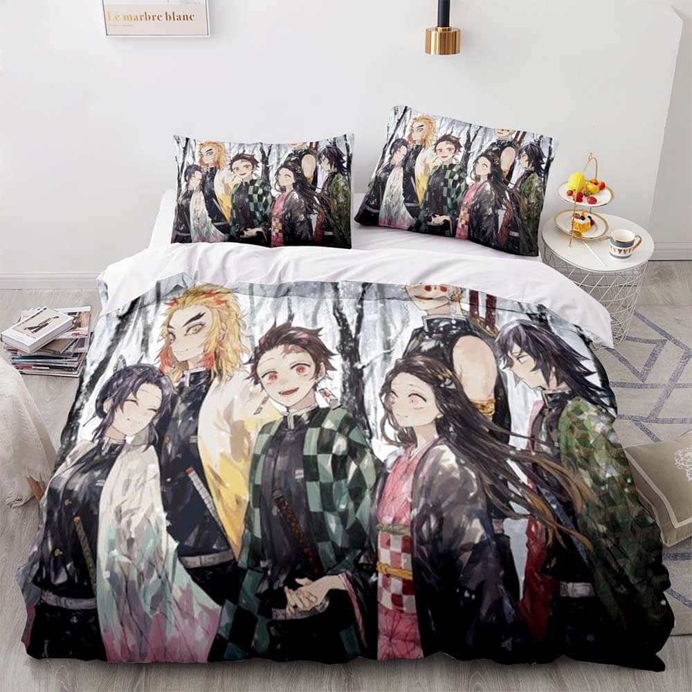 Demon Slayer Bedding Set Cosplay Quilt Cover Without Filler (Online Order Only)