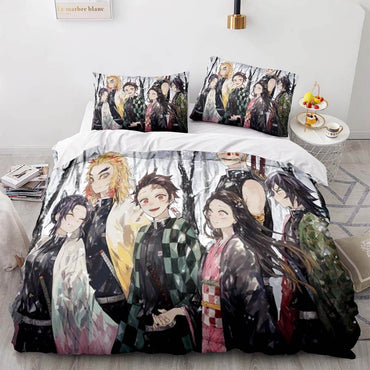 Demon Slayer Bedding Set Cosplay Quilt Cover Without Filler (Online Order Only)