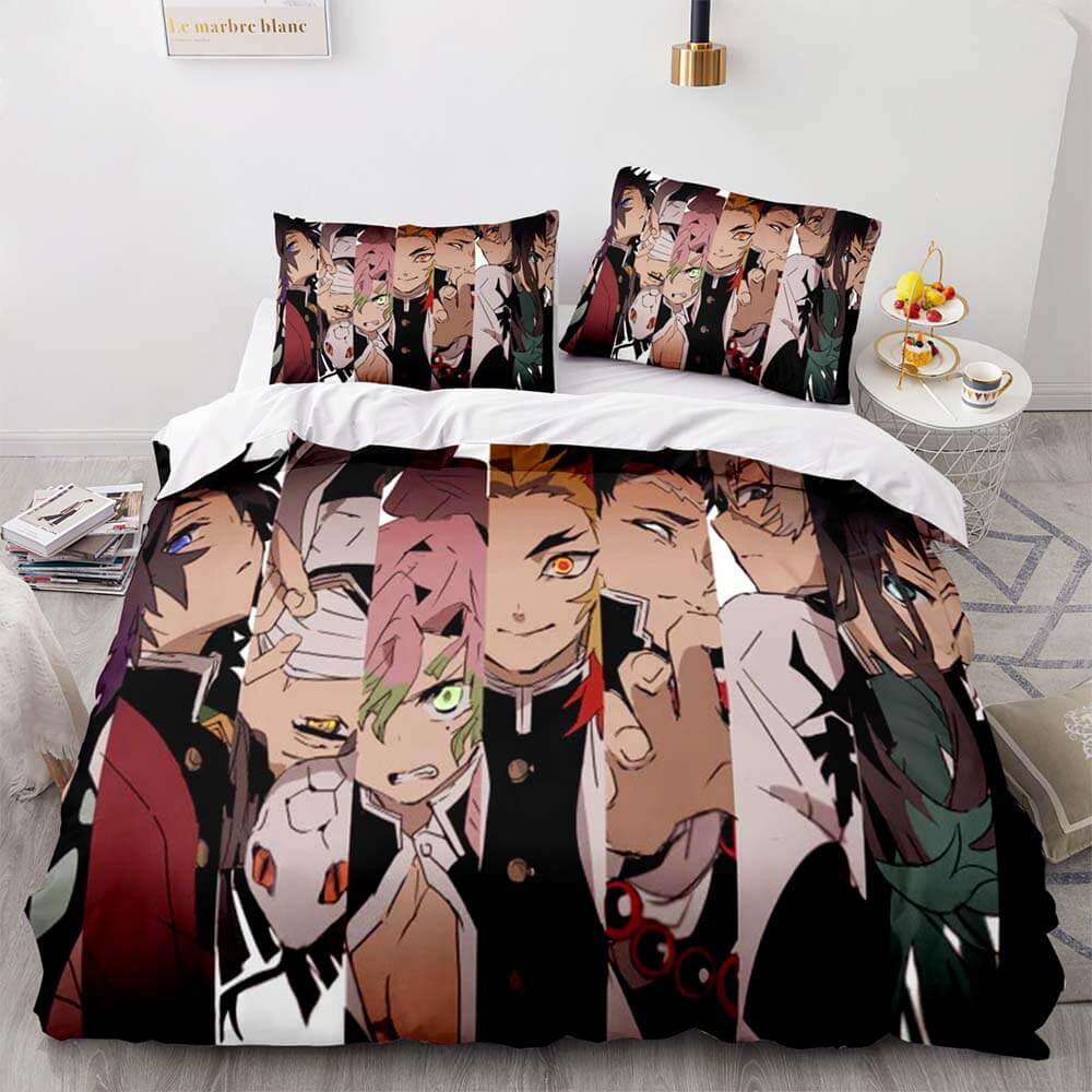 Demon Slayer Bedding Set Cosplay Quilt Cover Without Filler (Online Order Only)
