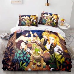 Demon Slayer Bedding Set Cosplay Quilt Cover Without Filler (Online Order Only)