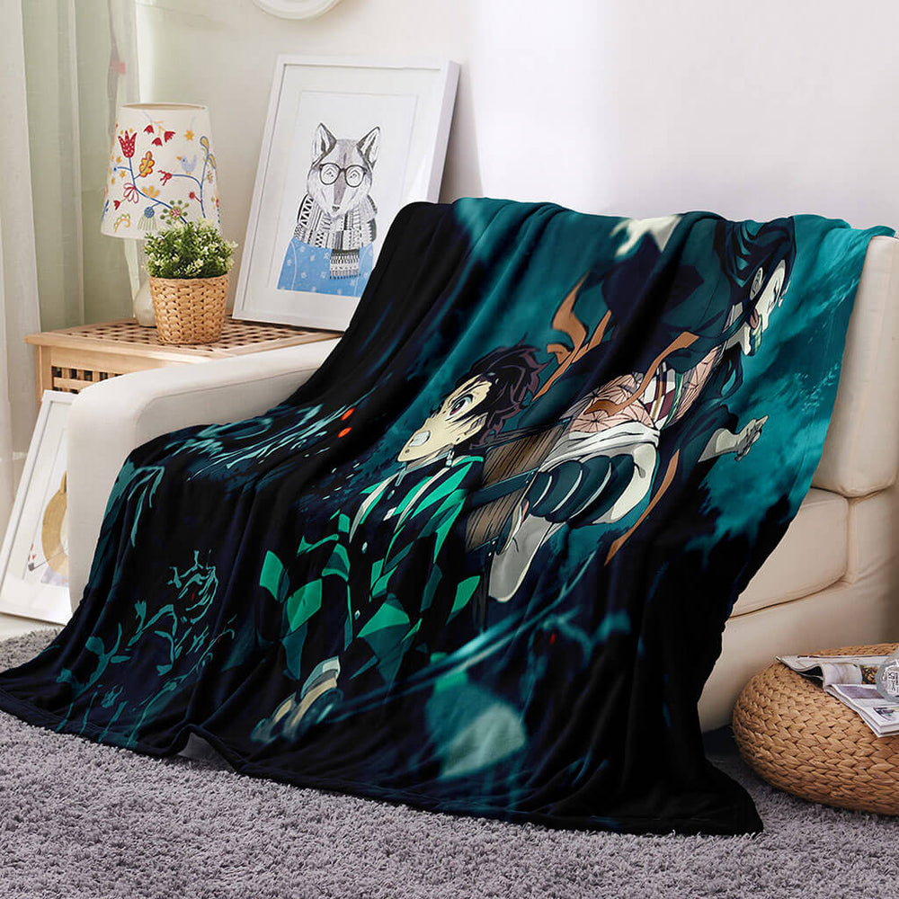 Demon Slayer Blanket Flannel Throw Room Decoration (Online Order Only)