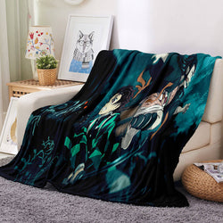 Demon Slayer Blanket Flannel Throw Room Decoration (Online Order Only)