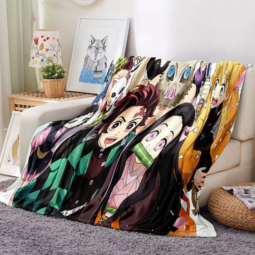 Demon Slayer Blanket Flannel Throw Room Decoration (Online Order Only)